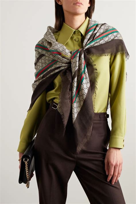 gucci moth scarf|gucci frayed scarf.